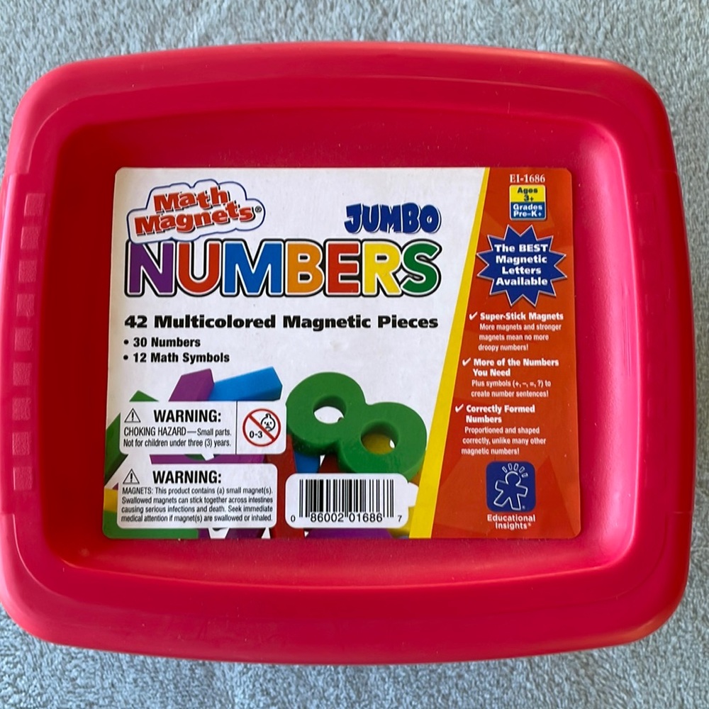 Multicolored Magnetic Numbers and Math Symbols